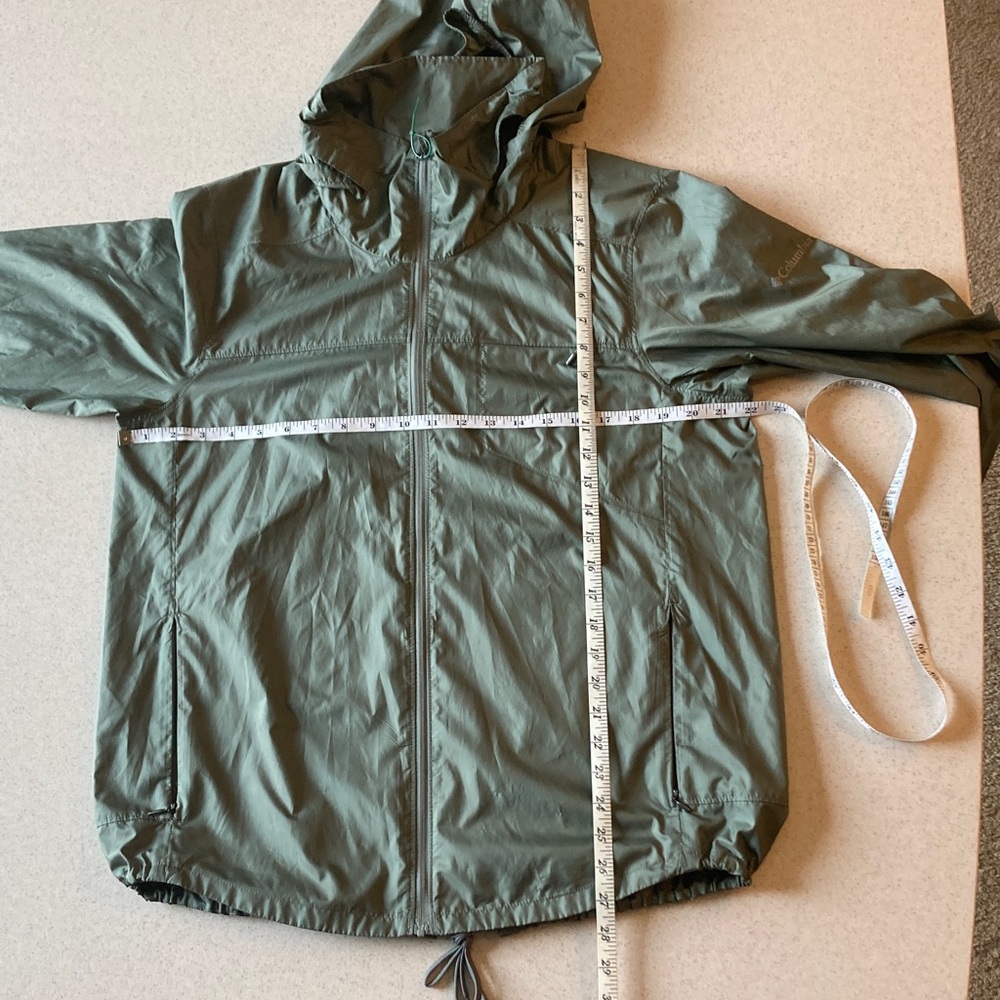 Columbia Sportswear Green Windbreaker NWOT Jacket w/Hoodie Women Size Large - Picture 6 of 14